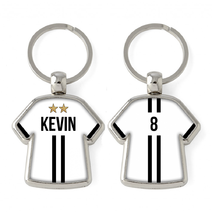 Porte-clés Maillot de foot 2 bandelettes prénom