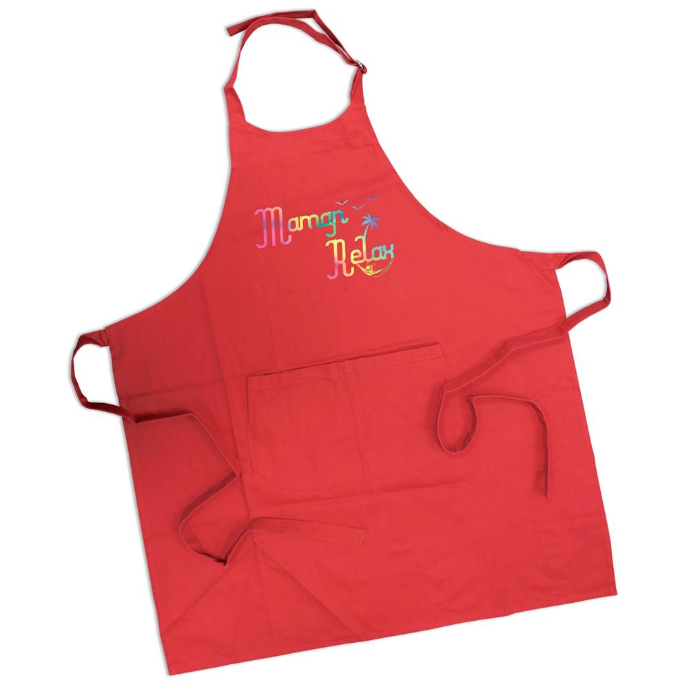 Tablier Maman relax rouge