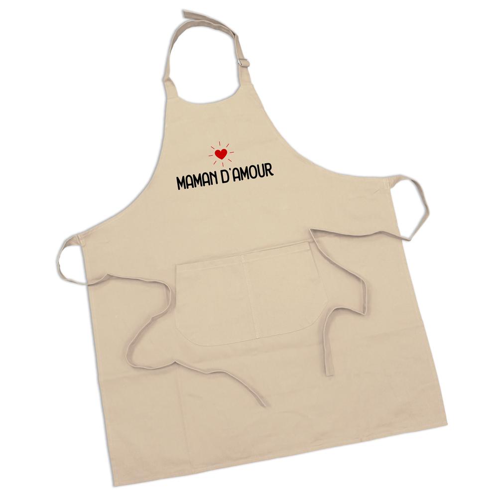 tablier maman d'amour beige