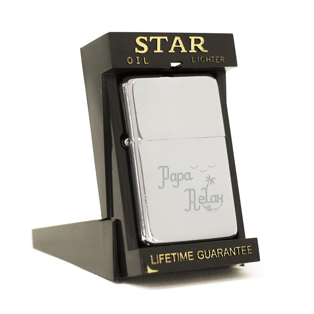 Briquet Star chromé Papa Relax