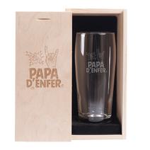 Verre à bière Papa d'Enfer