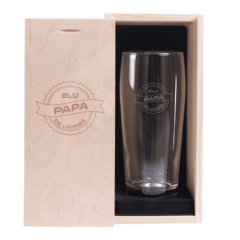 Verre à bière Elu Papa de l'Année