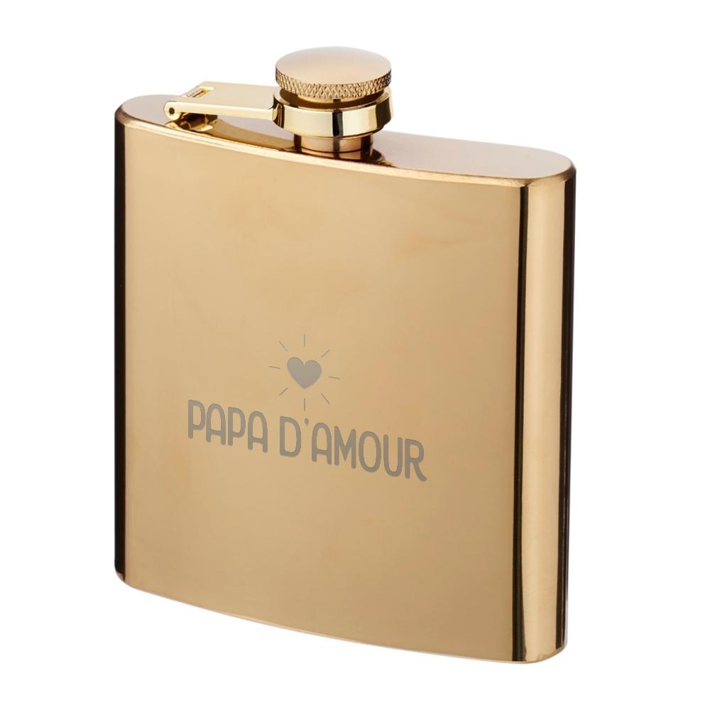 Flasque dorée Papa d'amour
