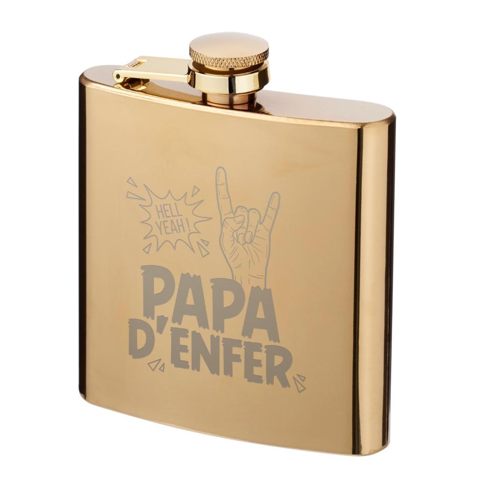 Flasque dorée Papa d'Enfer