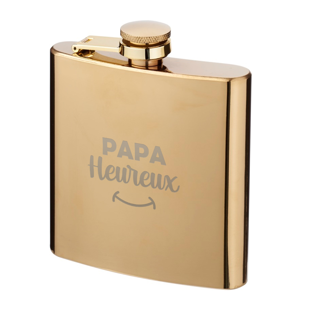 Flasque dorée Papa Heureux
