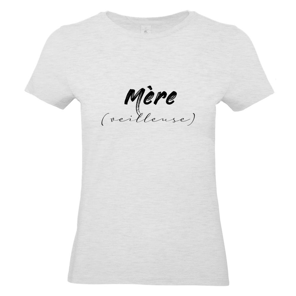 T-shirt femme gris ash Mère (veilleuse)