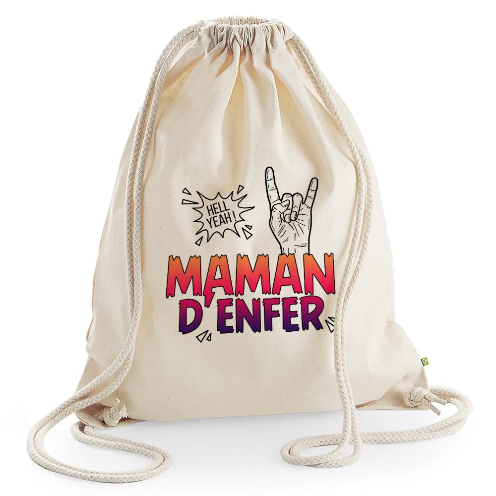 Sac de loisir beige Maman d'Enfer