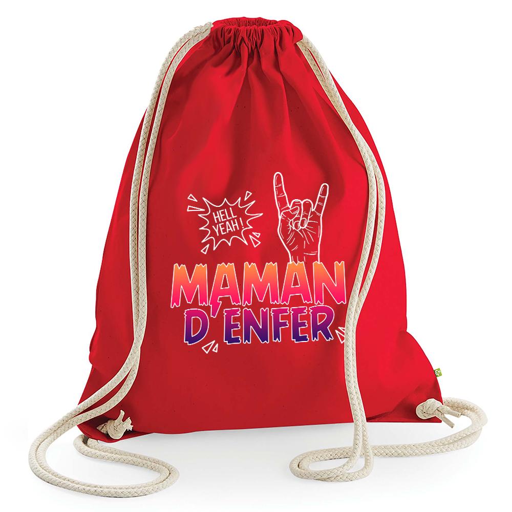 Sac de loisir rouge Maman d'Enfer