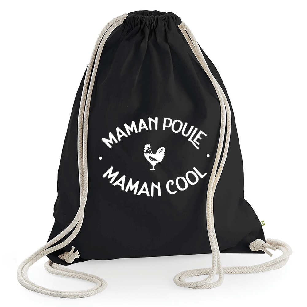 Sac de loisir noir Maman Poule Maman Cool