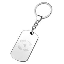 Porte-clés plaque Papa Poule-Cool