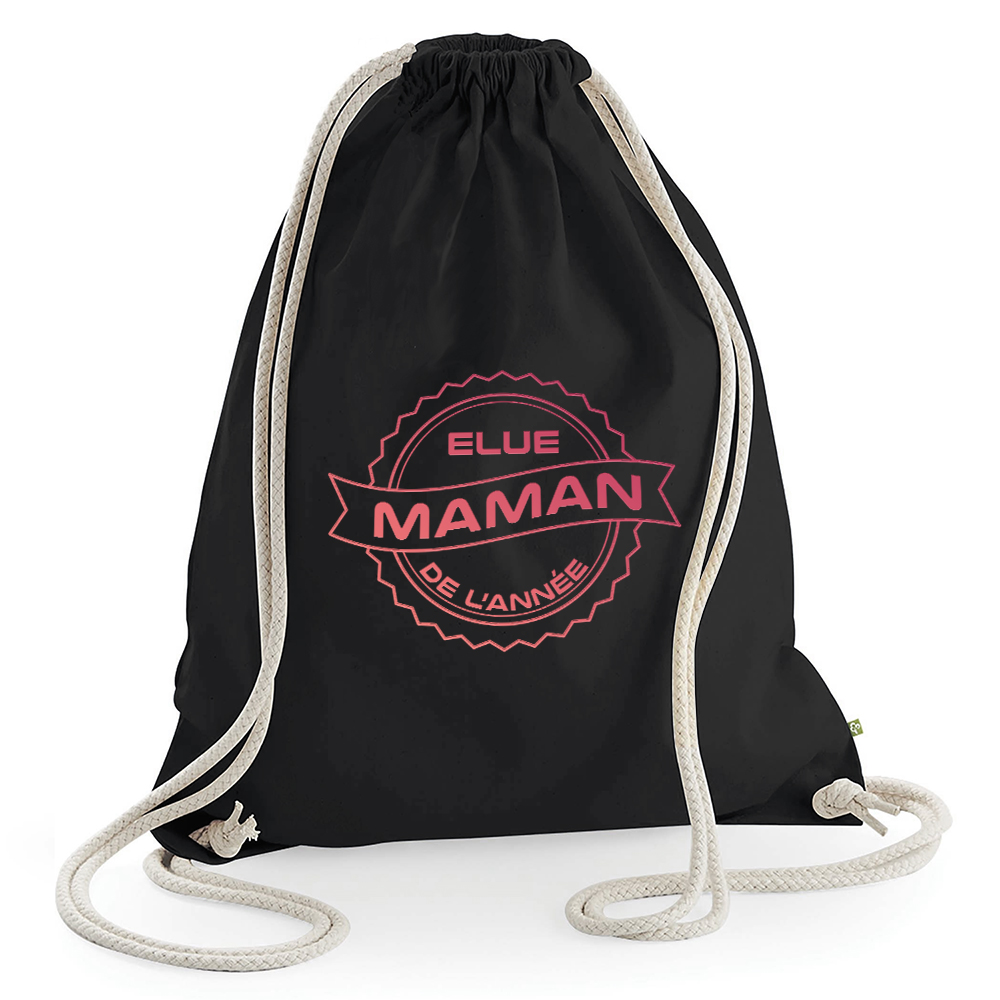 Sac de loisir noir Maman de l'année