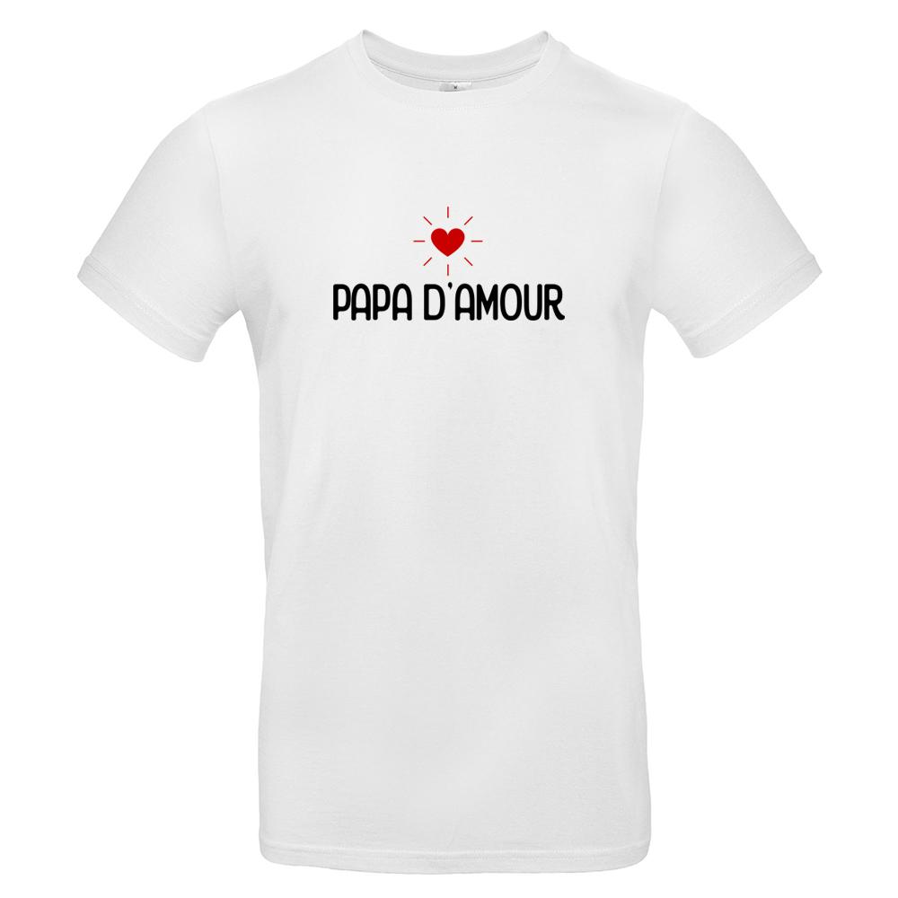 T-shirt blanc Papa d'amour