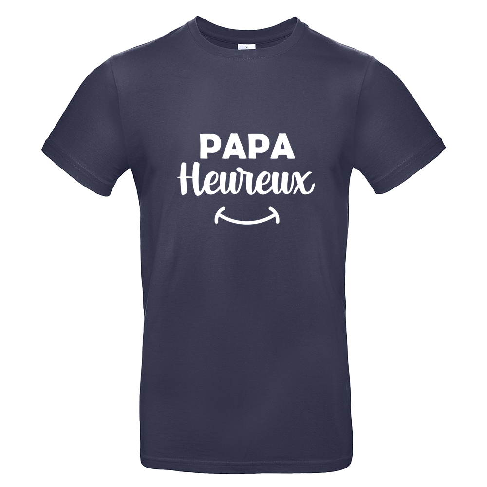 T-shirt bleu marine papa heureux