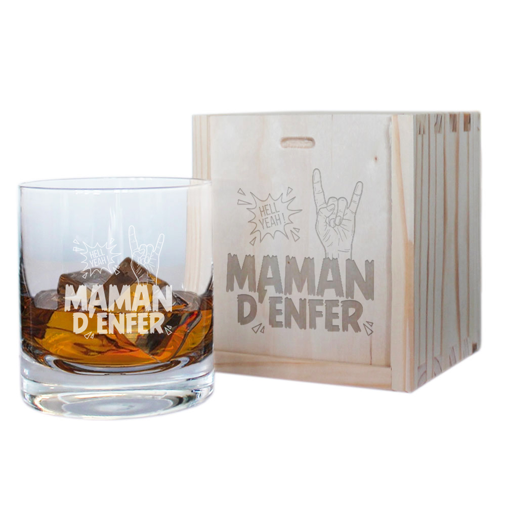 Verre à whisky Maman d'Enfer