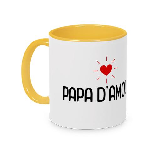 Mug jaune papa d'amour