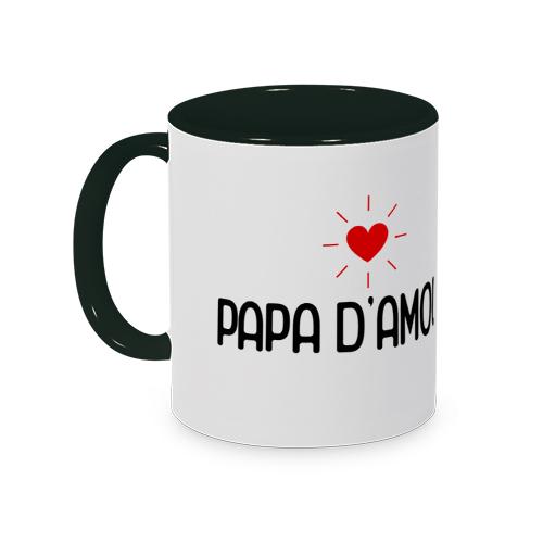 Mug noir papa d'amour