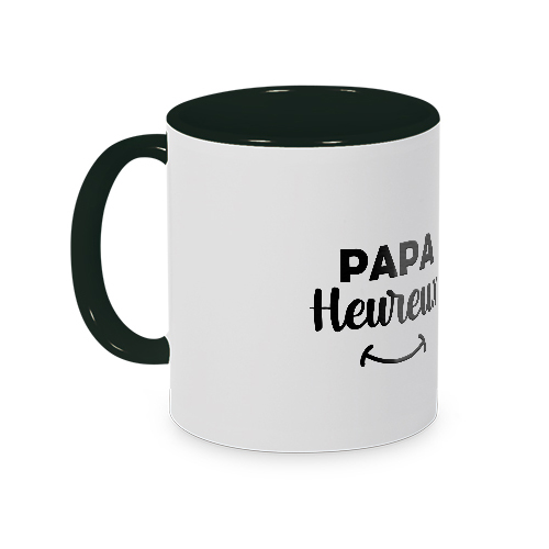 Mug noir papa heureux