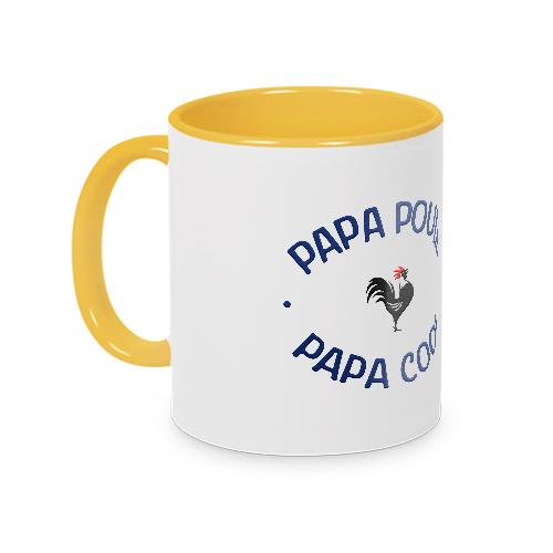 Mug jaune papa poule - cool