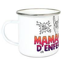 Tasse émaillée Maman d'Enfer