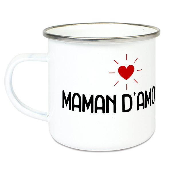 Tasse émaillée Maman d'amour