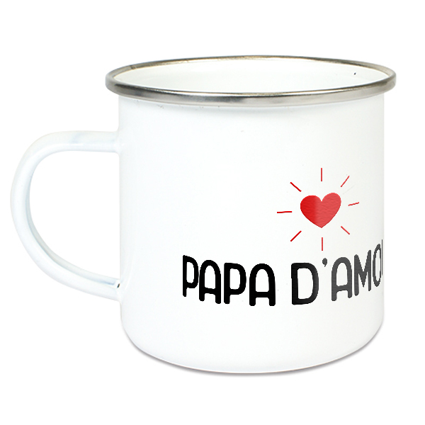 Tasse émaillée Papa d'amour