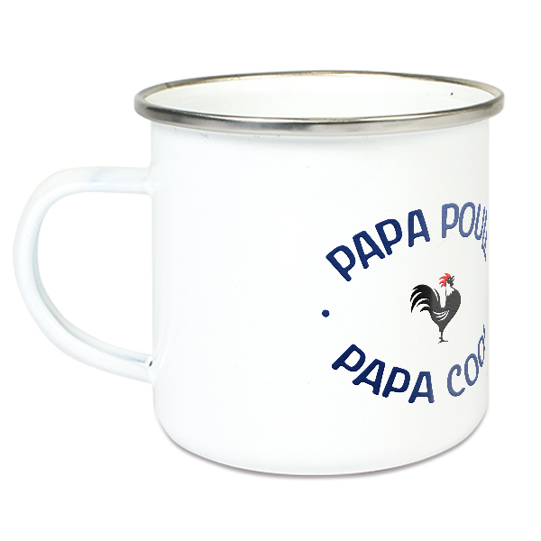 Tasse émaillée Papa poule cool