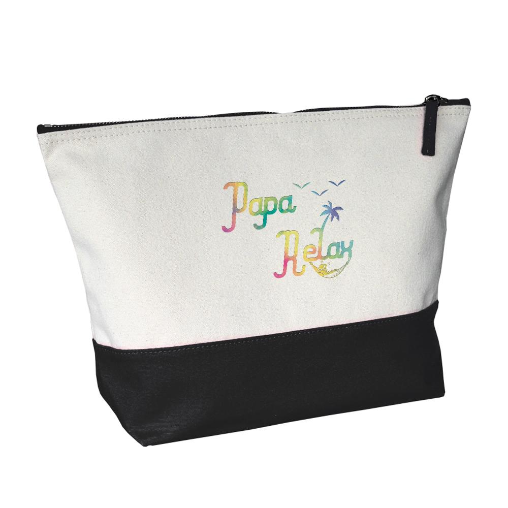 Grande trousse bicolore Papa relax noire