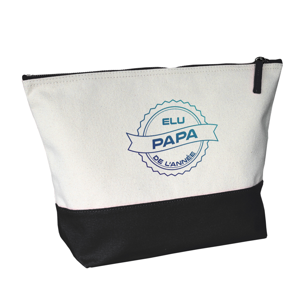 Grande trousse bicolore Papa de l'année noire