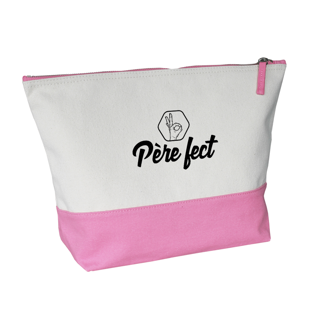 Grande trousse bicolore Père-fect rose