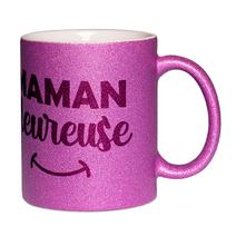 Mug à paillettes Maman heureuse