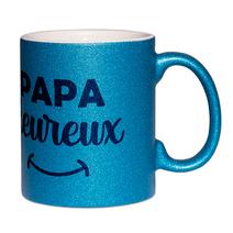 Mug à paillettes Papa heureux