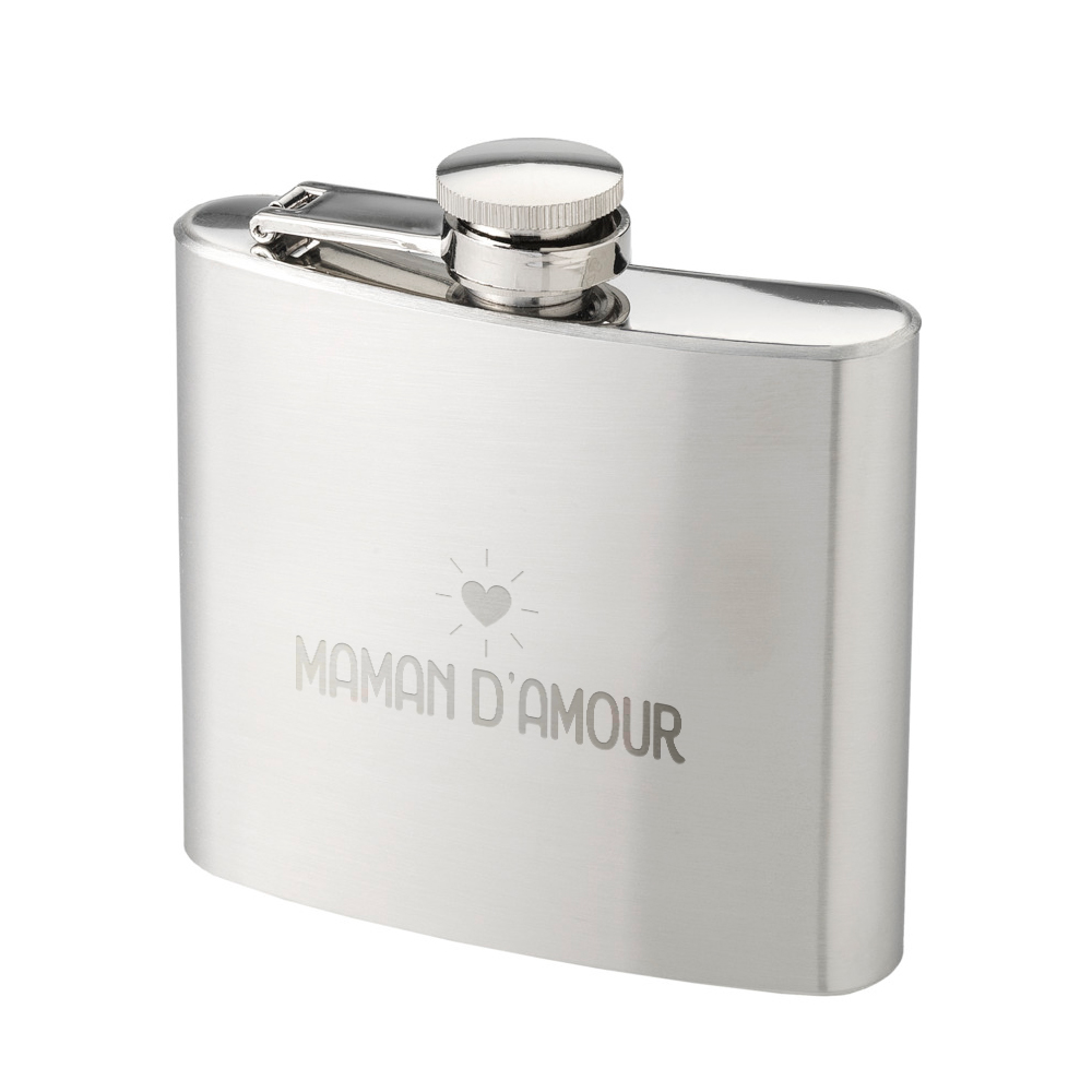 Flasque argentée Maman d'amour