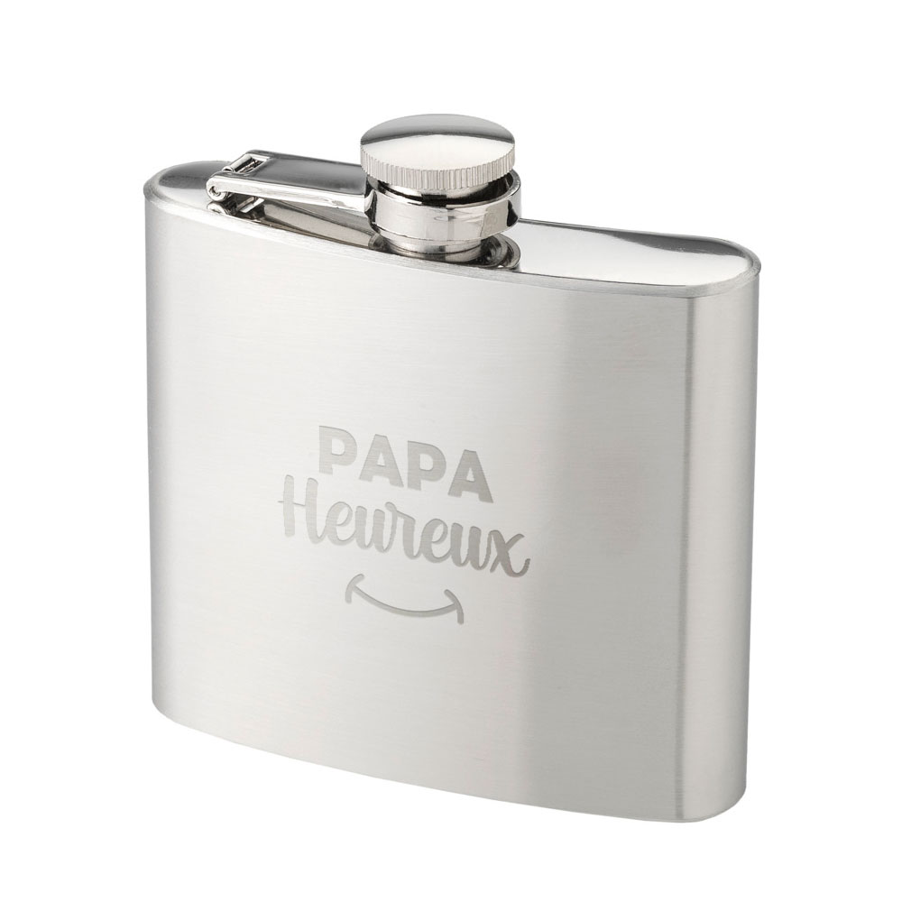 Flasque papa heureux