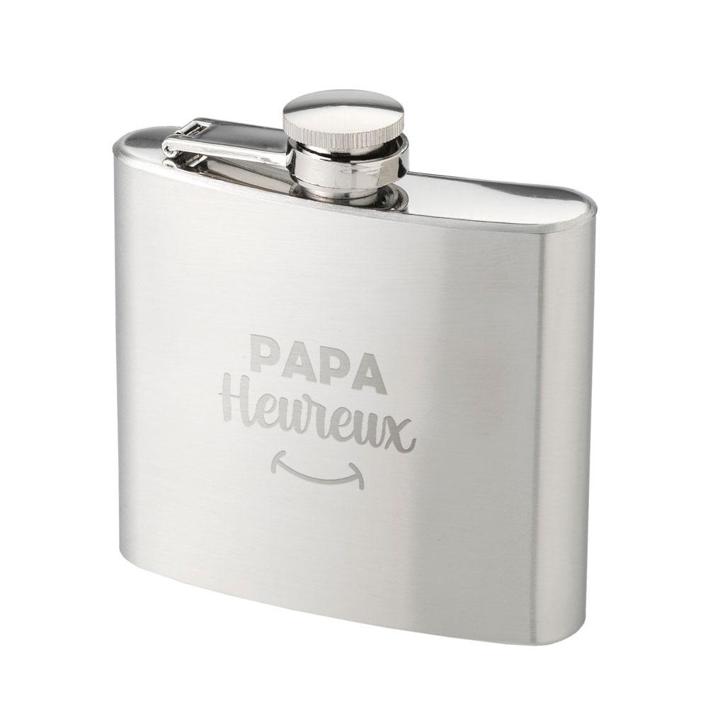 Flasque papa heureux