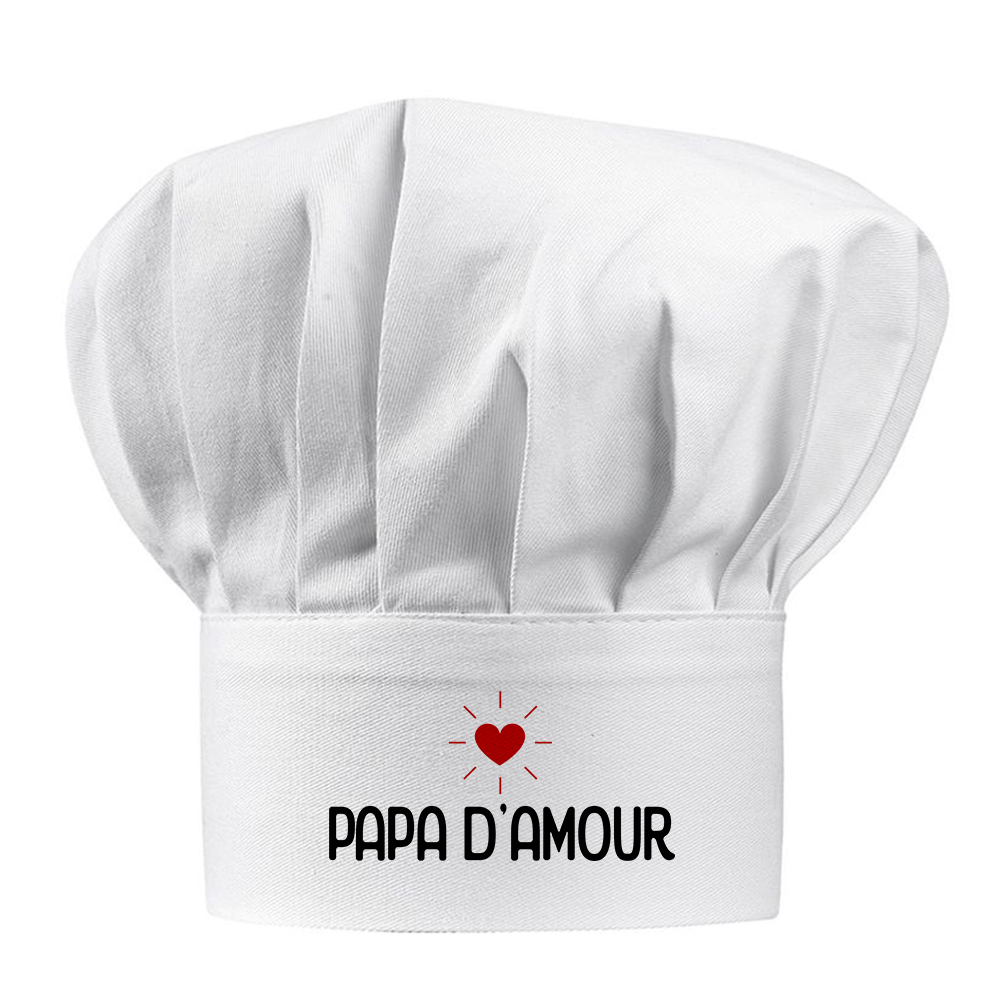 Toque blanche papa d'amour