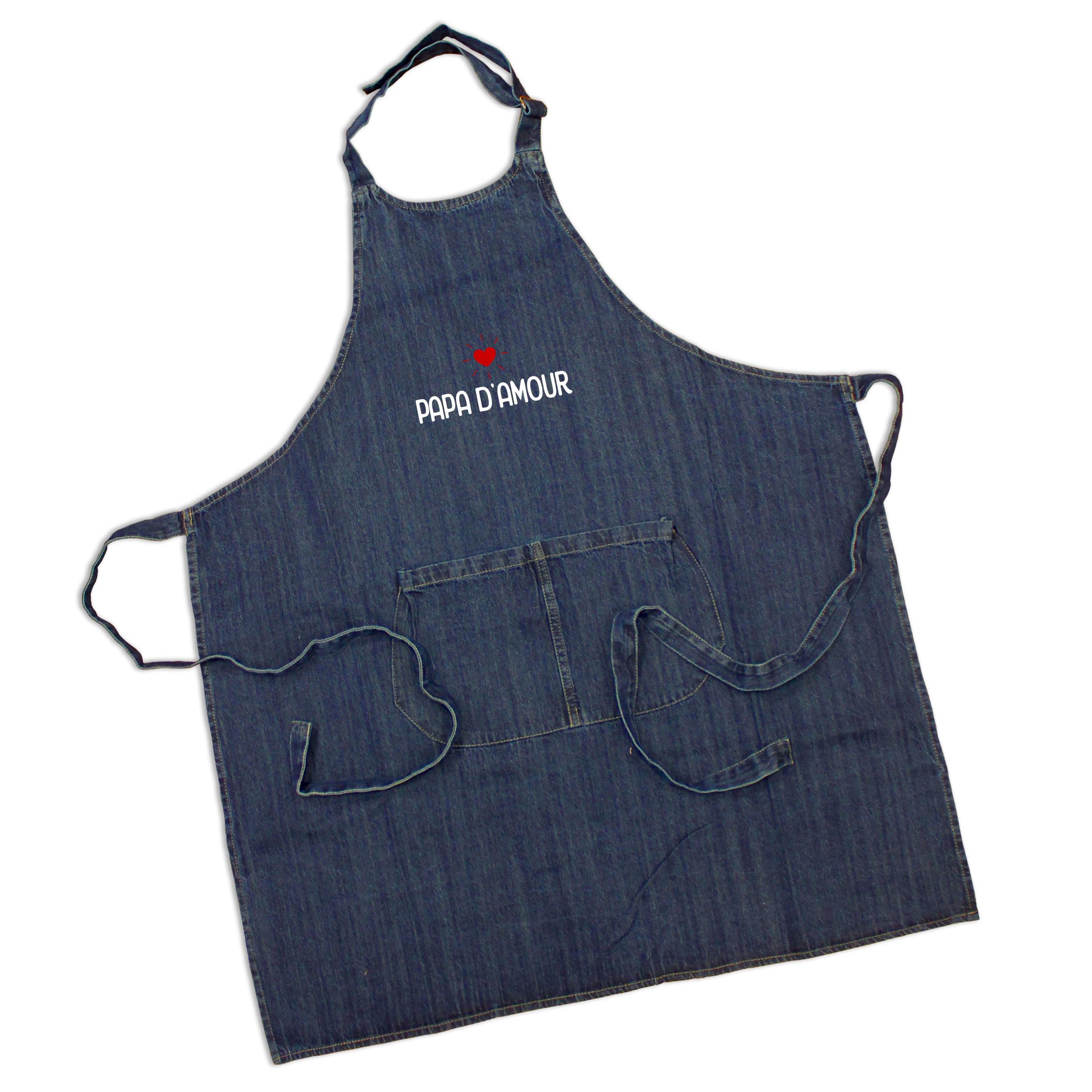 Tablier papa d'amour jean