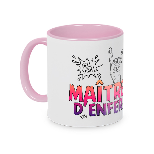 Mug Maître d'enfer rose