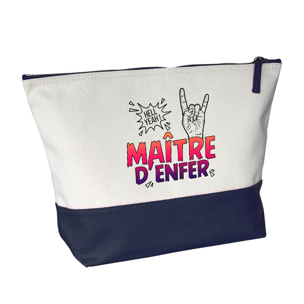 Grande trousse bicolore Maître d'enfer bleue