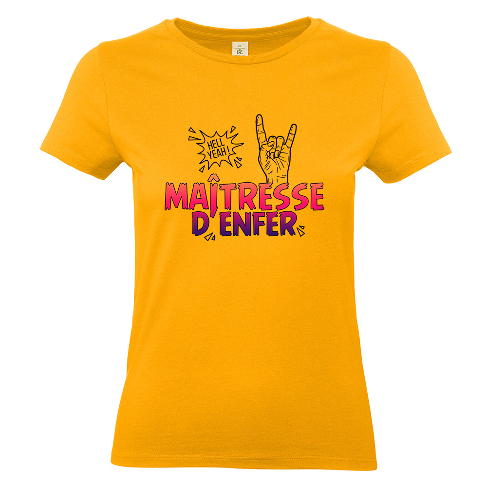 T-shirt maîtresse d'enfer abricot