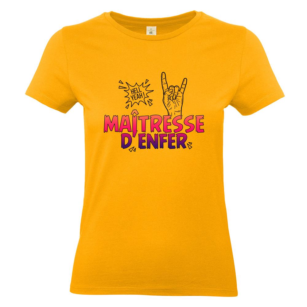 T-shirt maîtresse d'enfer abricot