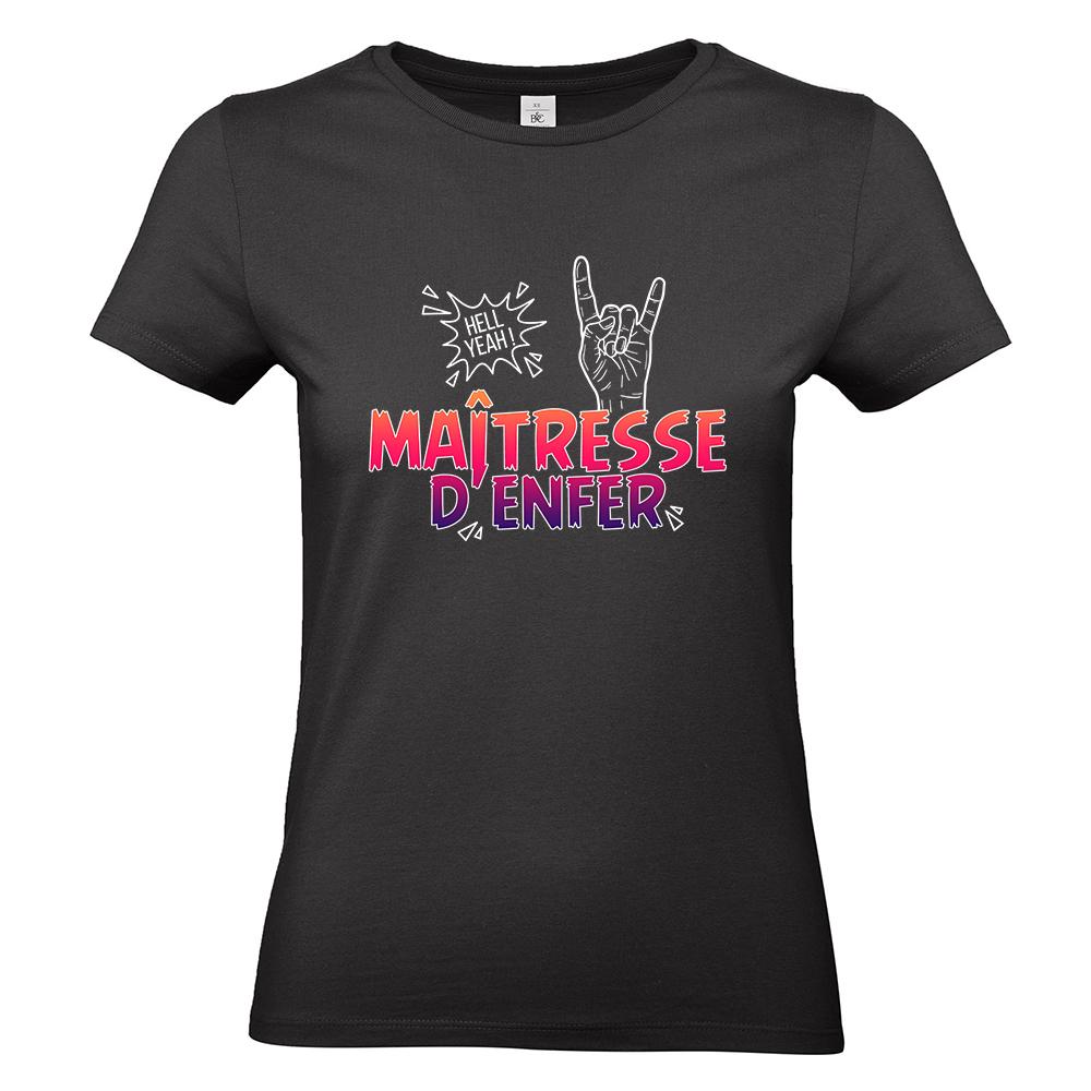 T-shirt maîtresse d'enfer noir