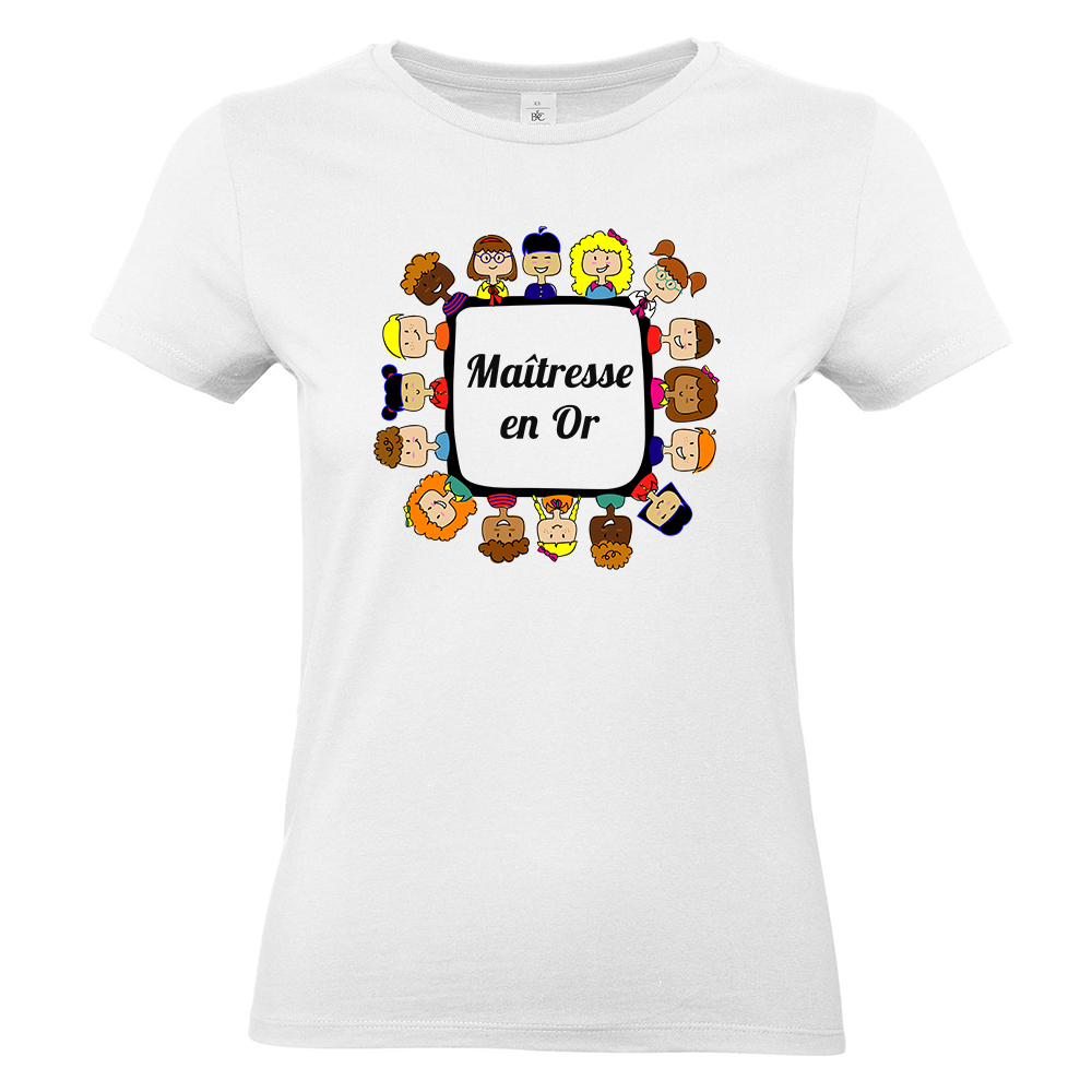 T-shirt maîtresse en or blanc