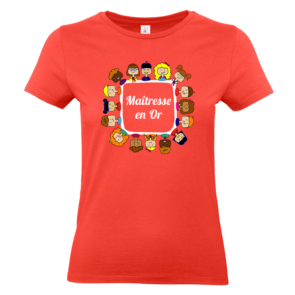 T-shirt maîtresse en or corail