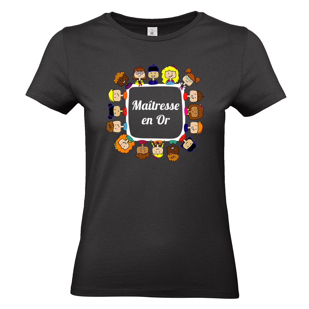 T-shirt maîtresse en or noir