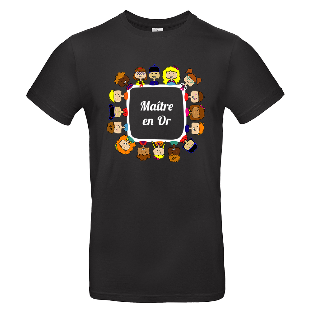 T-shirt maître en or noir