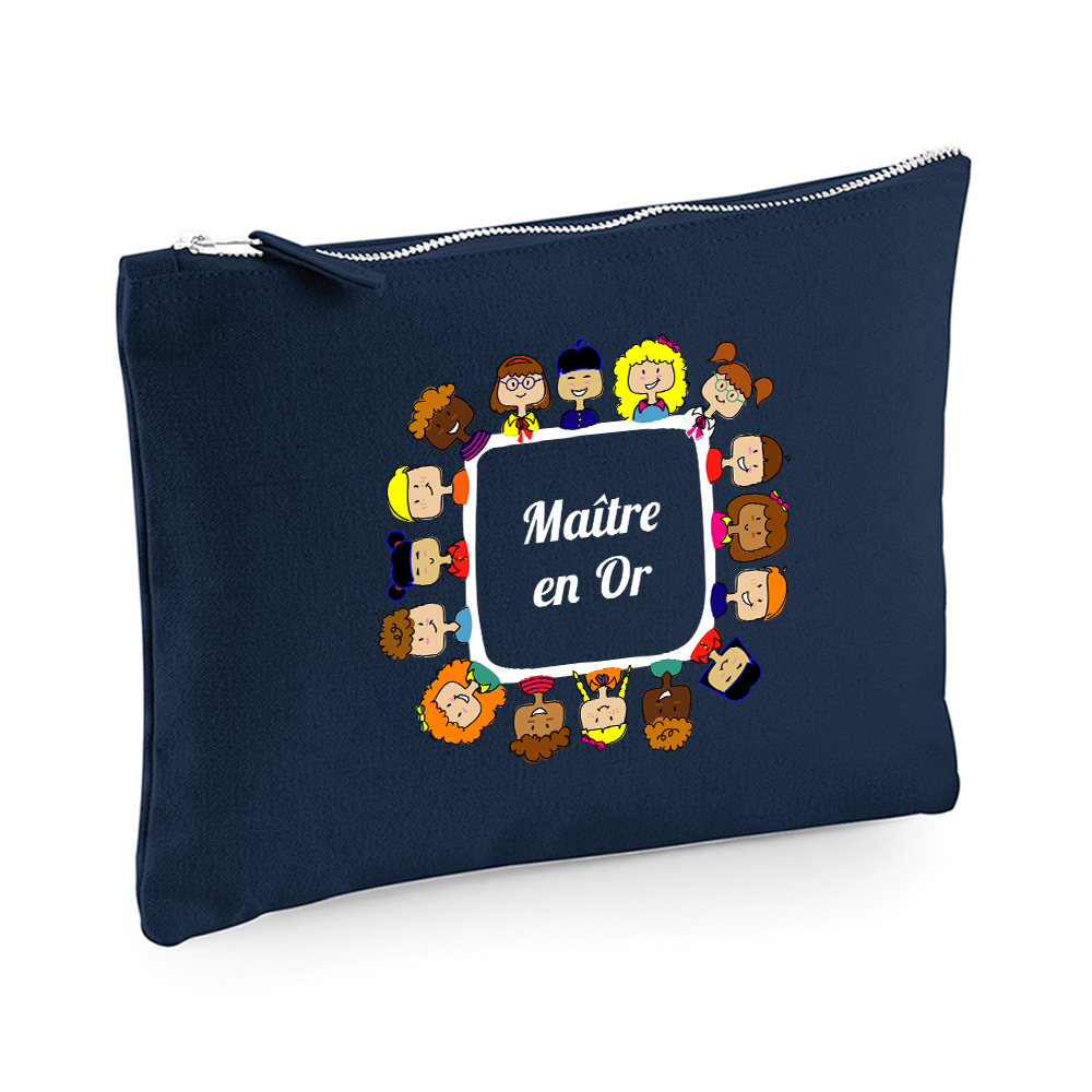 Pochette multi-usages maître en or bleue