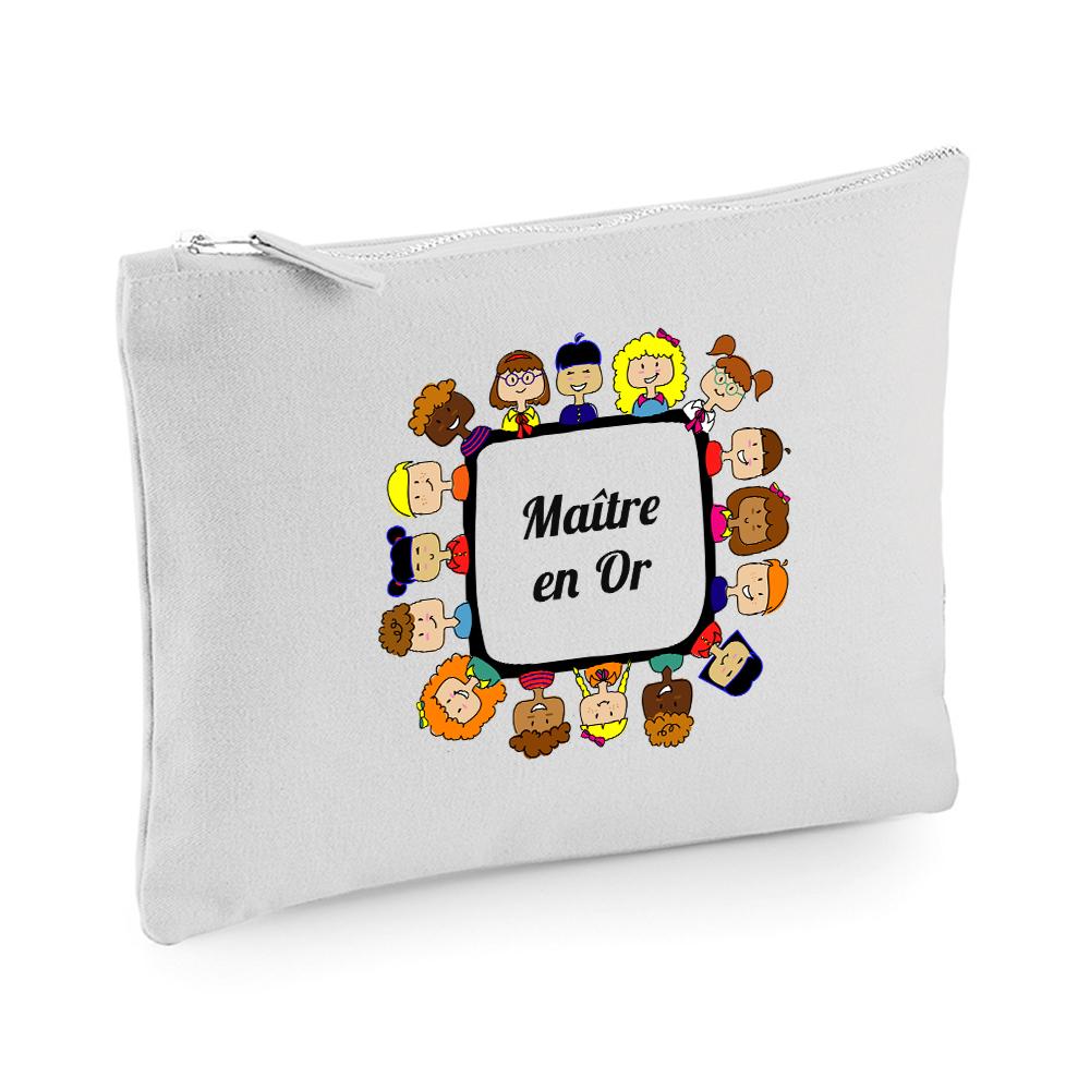 Pochette multi-usages maître en or grise