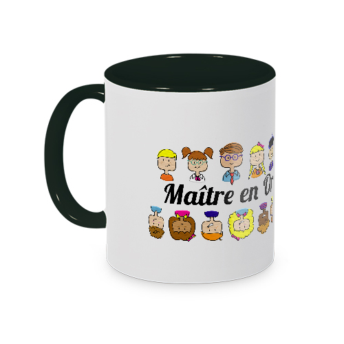 Mug noir Maître en or