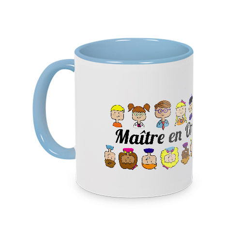Mug bleu Maître en or