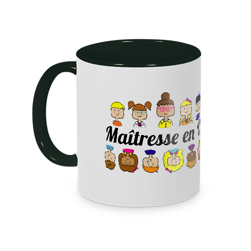Mug noir Maîtresse en or